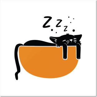 sleeping cat Posters and Art